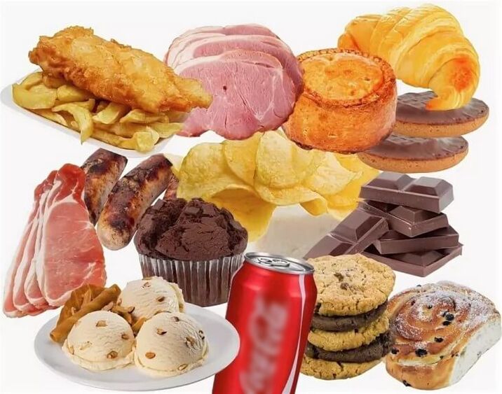 Harmful foods prohibited in the weight loss process